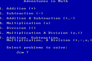 Adventures in Math 1