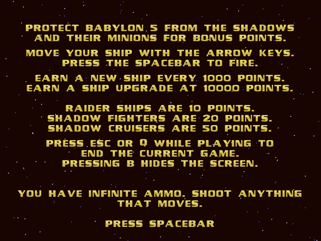 Babylon 5: Shadow Wars abandonware