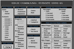 High Command: Europe 1939-'45 1