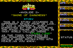 Hydlide II: Shine of Darkness 0