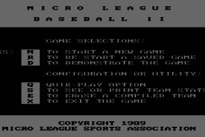 MicroLeague Baseball II 1