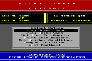 MicroLeague Football: The Coach's Challenge abandonware