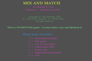 Mix And Match abandonware