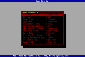 NFL Pro League Football: New 1991 Version 2