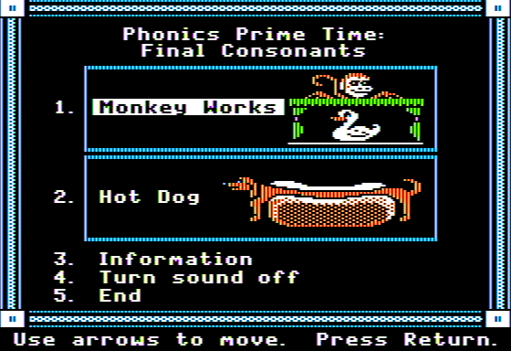 Phonics Prime Time: Final Consonants abandonware