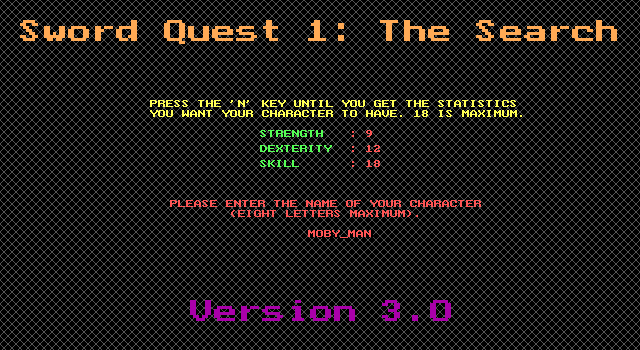 Sword Quest 1: The Search abandonware