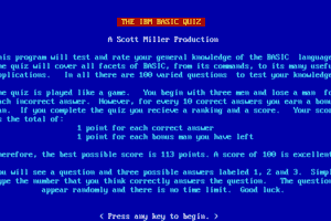 The IBM Basic Quiz abandonware