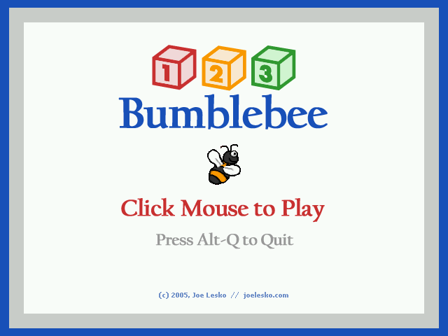 1-2-3 Bumblebee abandonware