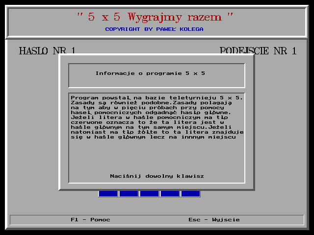 5 x 5 Wygrajmy razem abandonware