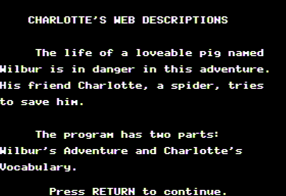 Charlotte's Web - Word Rescue > iPad, iPhone, Android, Mac & PC Game