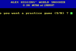 Alex Higgins' World Snooker abandonware
