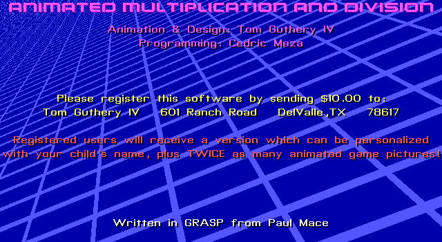 Animated Multiplication and Division abandonware