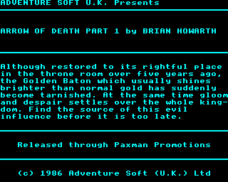 Arrow of Death: Part I abandonware