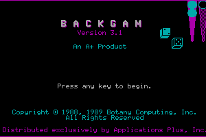 Backgammon abandonware