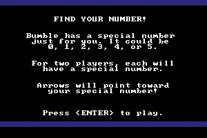 Bumble Games (1983) by The Learning Company MS-DOS game