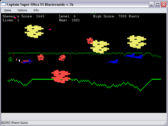 Captain Super-Ultra vs Blasternoids abandonware