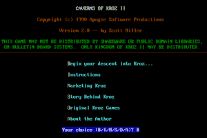 Caverns of Kroz II 3