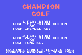 Champion Golf 0