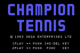 Champion Tennis 0