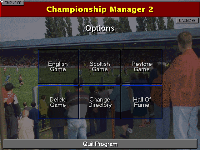 Championship Manager 96/97 (DOS) Game Download