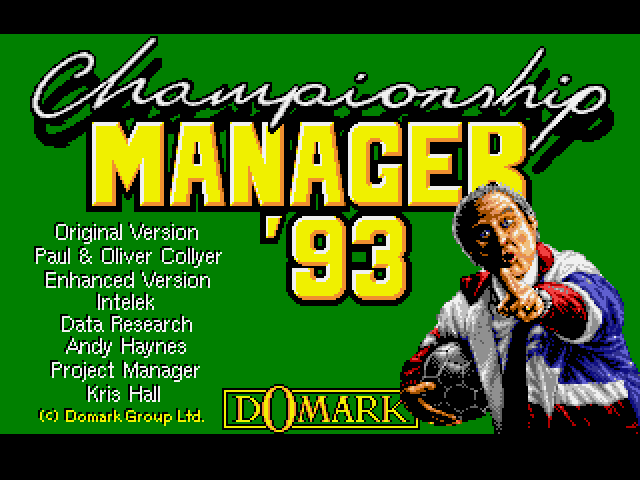 Championship Manager 93 (DOS) Game Download