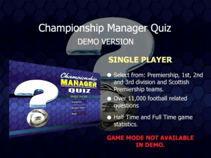 Championship Manager Quiz 13