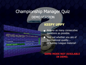 Championship Manager Quiz 14