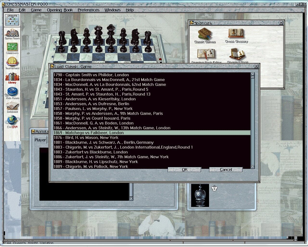 Screenshot of The Chessmaster 3000 (DOS, 1991) - MobyGames