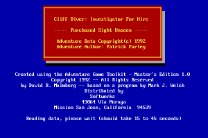 Cliff Diver, Investigator for Hire: Purchased Sight Unseen 0