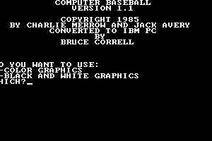 Computer Baseball 0