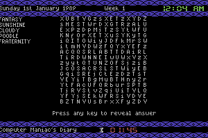 Computer Maniacs 1989 Diary 6