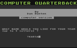 Computer Quarterback 4