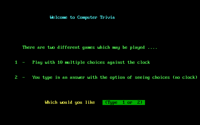 Computer Trivia 1