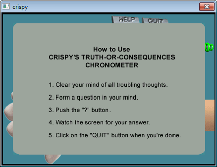 Crispy's Truth-Or-Consequences Chronometer 2