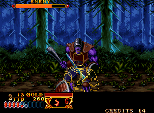 Crossed Swords , SNK Neo-Geo MVS cart. by Alpha Denshi Co., Ltd. (1991)