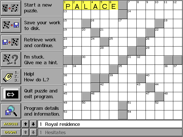 Crossword Challenge abandonware
