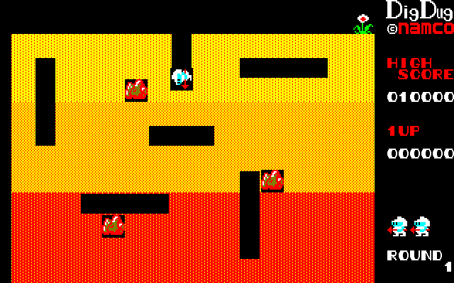 MS-DOS: Dig Dug : Atarisoft : Free Download, Borrow, and Streaming