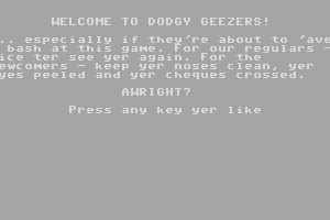 Dodgy Geezers 0