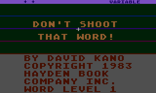 Don't Shoot That Word! 0