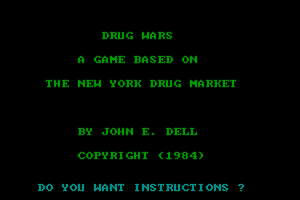 Drug Wars: A Game Based on the New York Drug Market 0