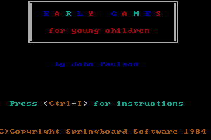 Early Games for Young Children 0