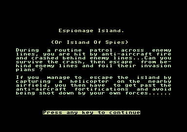 Espionage Island abandonware