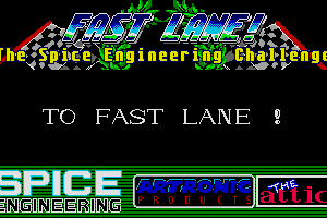 Fast Lane! The Spice Engineering Challenge 1