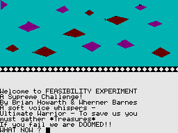 Feasibility Experiment abandonware