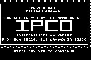 Fifteen Puzzle 0
