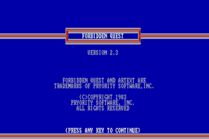 Forbidden Quest abandonware