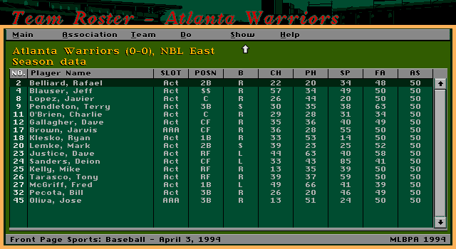 Front Page Sports: Baseball '94 3