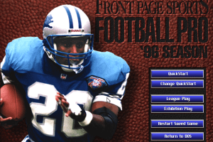 Front Page Sports: Football Pro '96 Season 0