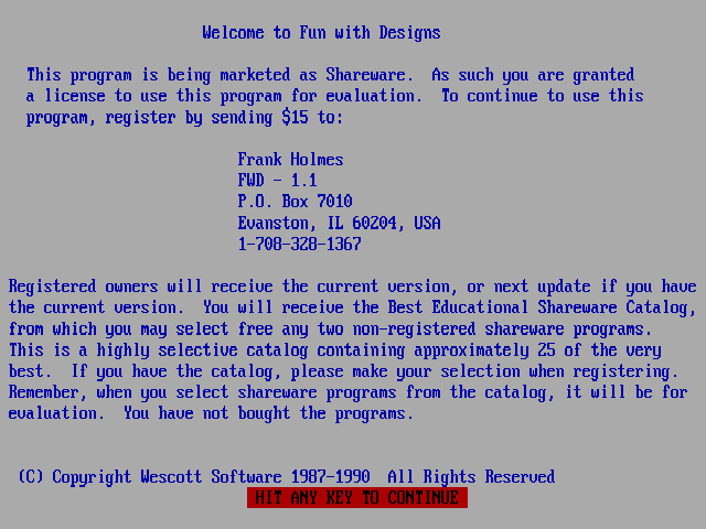 Fun With Designs abandonware