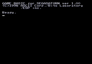 Game Basic for SegaSaturn abandonware